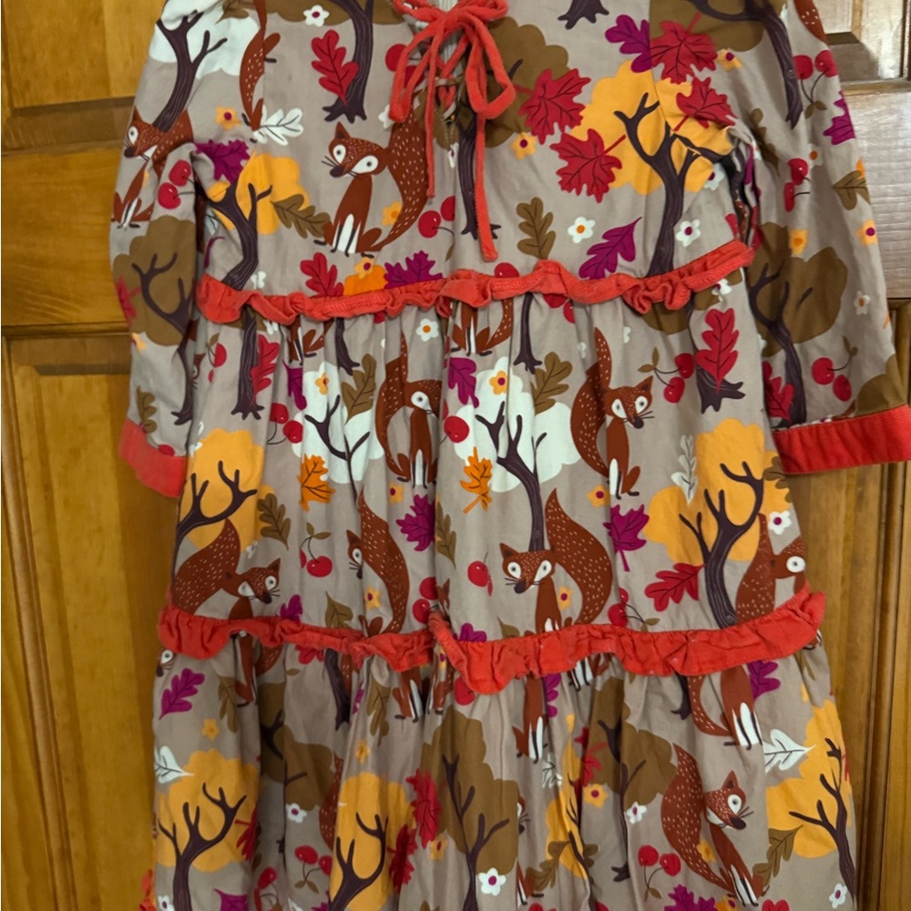 Girls' Woodland Animal Print Dress